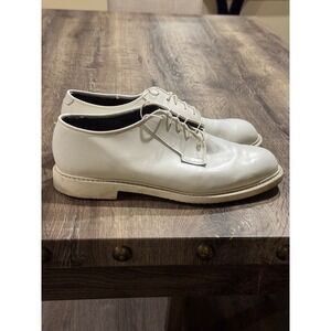 Bates Lites Mens White Leather Oxford Uniform Dress Shoes 13 E Slip Resistance